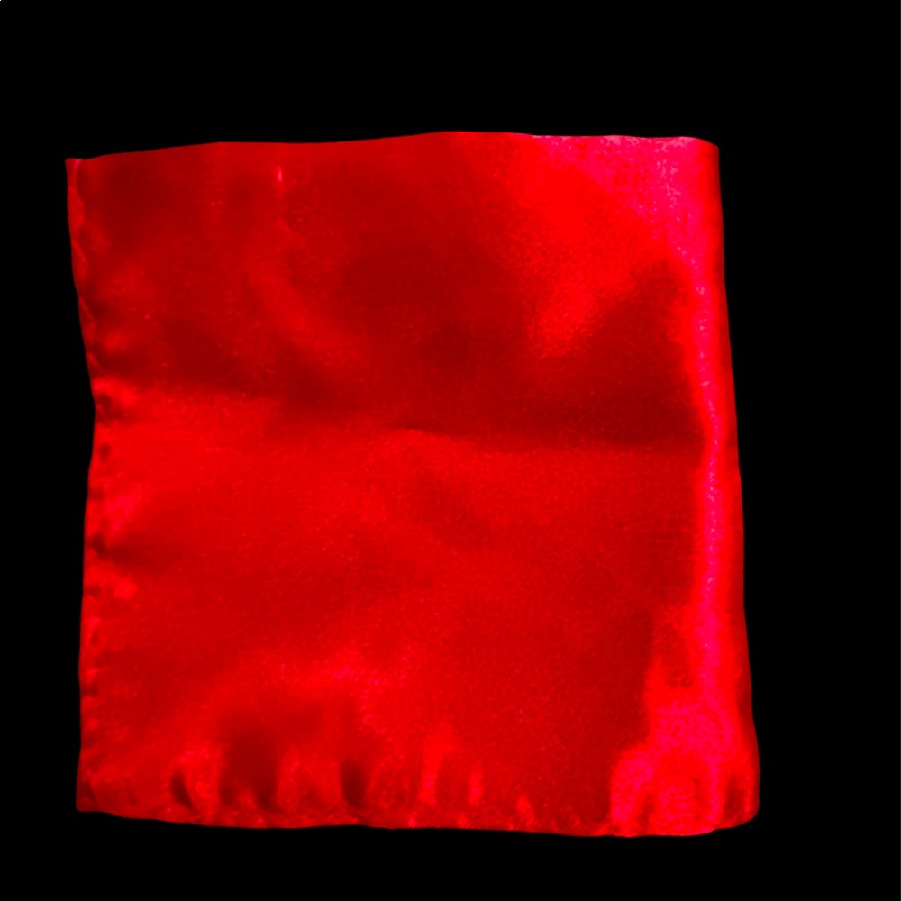 Beautiful Red Satin Pocket Square Swatch/Scarf